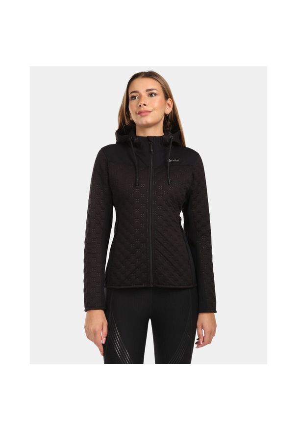 Damska ocieplana bluza z kapturem z polaru Kilpi NEVIA-W. Typ kołnierza: kaptur. Kolor: czarny. Materiał: polar. Sport: turystyka piesza
