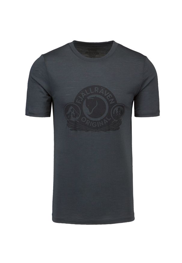 Fjällräven - T-shirt FJALLRAVEN ABISKO WOOL CLASSIC. Okazja: na co dzień. Materiał: skóra, poliester, wełna, materiał. Wzór: nadruk. Sezon: lato. Styl: casual