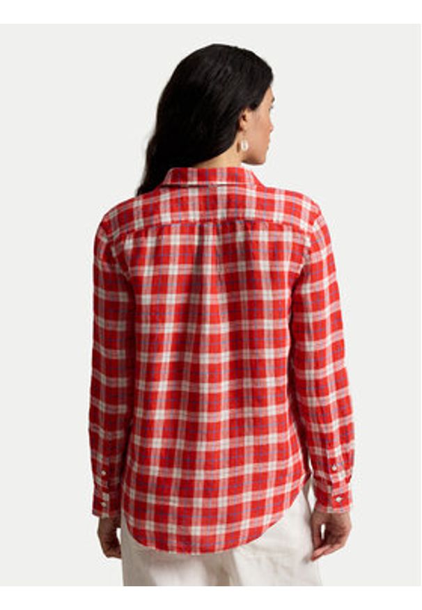 Polo Ralph Lauren Koszula 211970733500 Czerwony Classic Fit. Typ kołnierza: polo. Kolor: czerwony. Materiał: len
