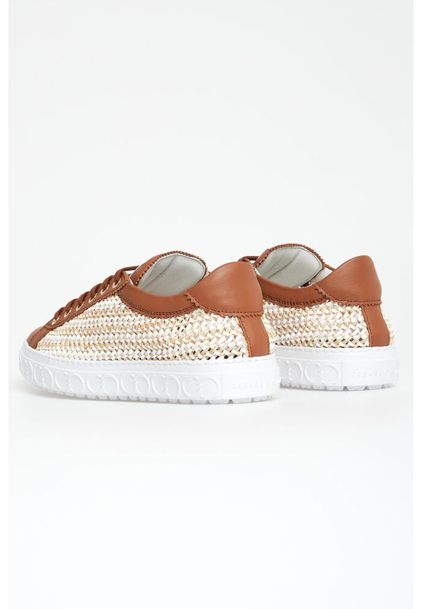 Sneakersy damskie skórzane Oslo CESARE CASADEI. Materiał: skóra