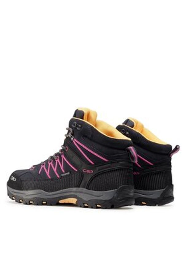 CMP Trekkingi Kids Rigel Mid Trekking Shoes Wp 3Q12944J Czarny. Kolor: czarny. Materiał: zamsz, skóra. Sport: turystyka piesza