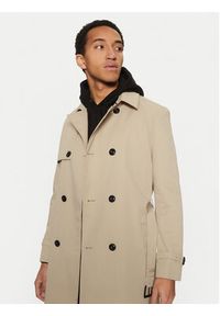 Hugo - HUGO Trencz Maluks 50535072 Beżowy Regular Fit. Kolor: beżowy. Materiał: syntetyk, bawełna #6