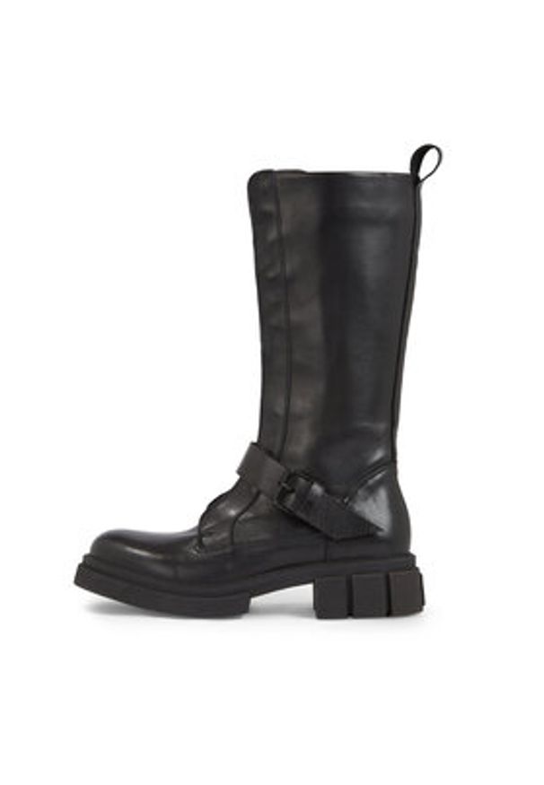 TOMMY HILFIGER - Tommy Hilfiger Kozaki Cool Monochromatic Bikerboot FW0FW07338 Czarny. Kolor: czarny. Materiał: skóra