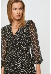 Miss Sixty - Sukienka. Kolor: czarny. Materiał: tkanina. Długość rękawa: długi rękaw. Typ sukienki: rozkloszowane #4