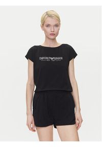 Emporio Armani Underwear Piżama EW000495 AF10881 UC001 Czarny Regular Fit. Kolor: czarny. Materiał: bawełna #6