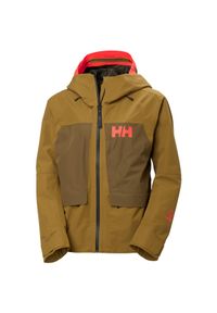 Damska kurtka narciarska Helly Hansen Emiko Shell. Kolor: brązowy. Sezon: zima. Sport: narciarstwo #1