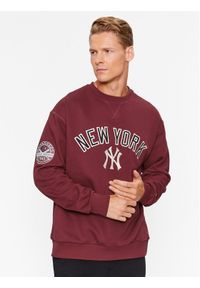 New Era Bluza Large Logo New York Yankess 60416328 Bordowy Regular Fit. Kolor: czerwony. Materiał: bawełna #1