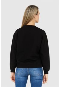 Kenzo - KENZO Czarna bluza damska z aplikacją z logo, Rozmiar M. Kolor: czarny. Wzór: aplikacja #3