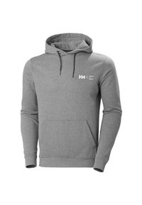 Bawełniana bluza z kapturem Helly Hansen F2F. Typ kołnierza: kaptur. Kolor: szary. Materiał: bawełna