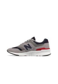 Buty do chodzenia męskie New Balance 997. Zapięcie: sznurówki. Kolor: szary. Materiał: tkanina, materiał, skóra, syntetyk. Szerokość cholewki: normalna. Sport: turystyka piesza