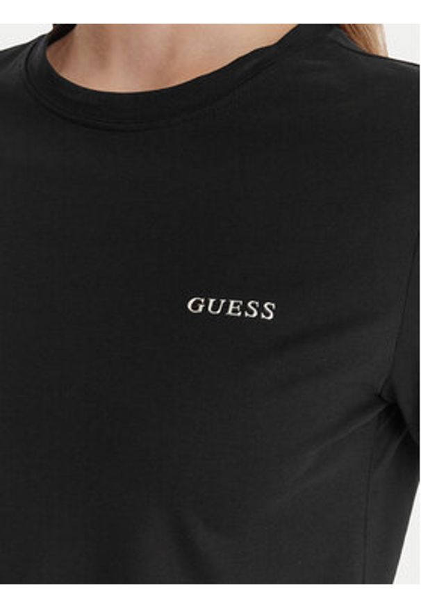 Guess T-Shirt V6RI07 J1314 Czarny Regular Fit. Kolor: czarny. Materiał: bawełna