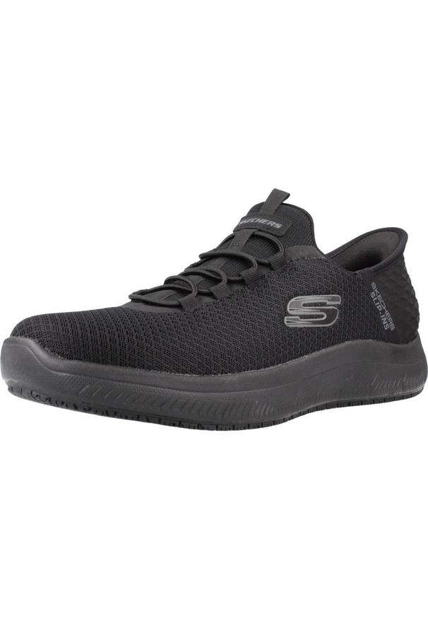 skechers - Kapcie SKECHERS SUMMITS SR-COLIN SLIP-INS Czarny. Kolor: wielokolorowy, niebieski, czarny. Materiał: tkanina