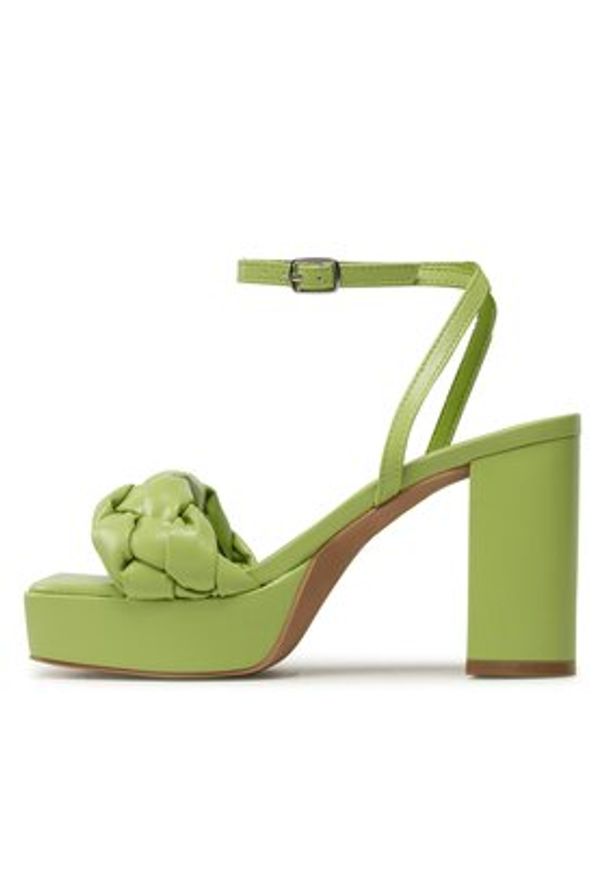 DeeZee Sandały Y7157-9 Zielony. Kolor: zielony. Materiał: skóra