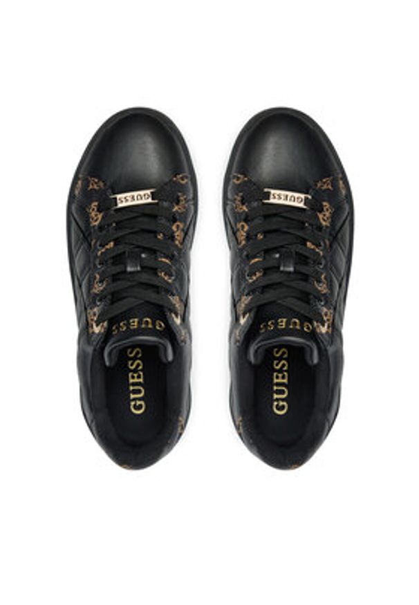 Guess Sneakersy Dattice FLFDAT FAL12 Czarny. Kolor: czarny. Materiał: skóra