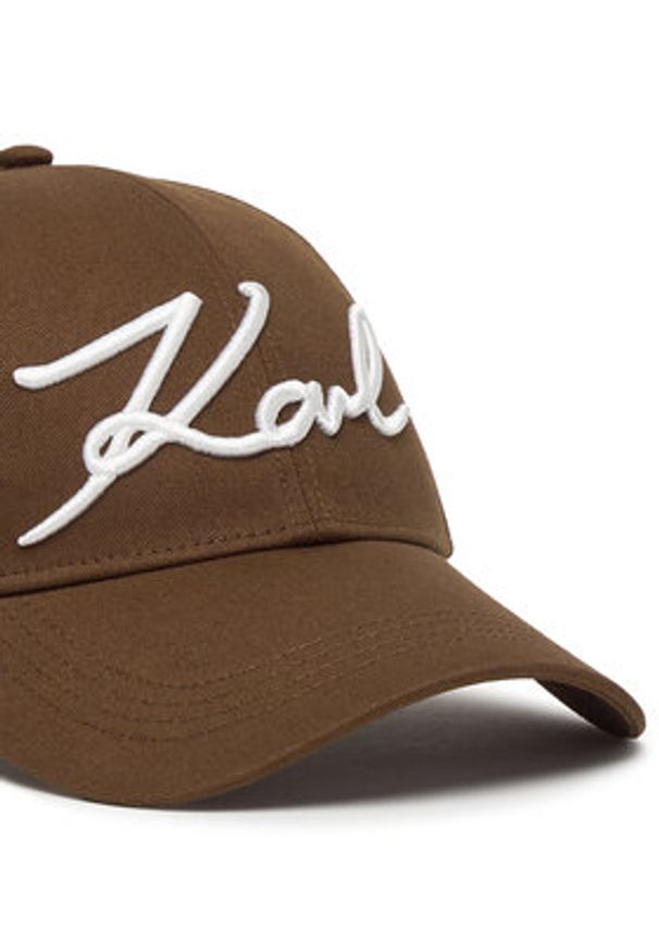 Karl Lagerfeld - KARL LAGERFELD Czapka z daszkiem B1W33009 Brązowy. Kolor: brązowy. Materiał: bawełna