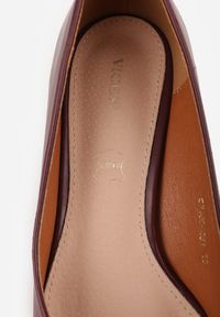 Renee - Bordowe Czółenka Vices na Kaczuszce z Wkładką ze Skóry Naturalnej Nalibre. Okazja: na co dzień, na spotkanie biznesowe. Kolor: czerwony. Materiał: skóra. Obcas: na szpilce. Styl: casual, biznesowy, elegancki #5