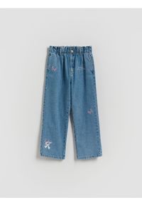 Reserved - Jeansy baggy fit z prostą nogawk - niebieski. Kolor: niebieski