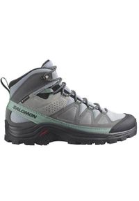 salomon - Buty trekkingowe damskie Salomon Quest Rove Gtx. Wysokość cholewki: za kostkę. Kolor: szary. Materiał: skóra, materiał, syntetyk. Szerokość cholewki: normalna. Styl: sportowy #1
