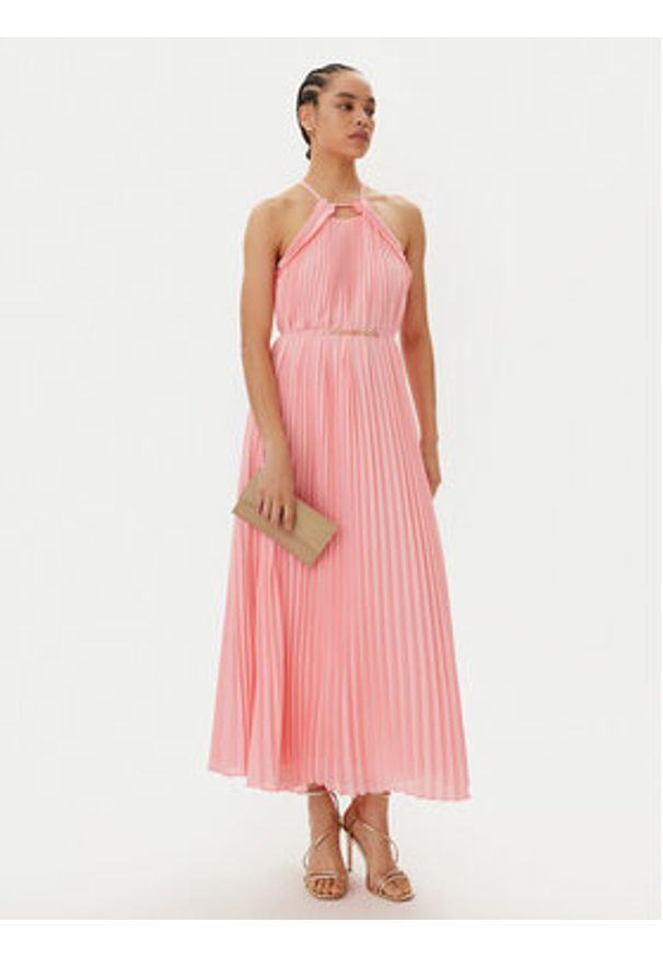 TwinSet - TWINSET Sukienka koktajlowa 251TP2332 Różowy Loose Fit. Kolor: różowy. Materiał: syntetyk. Styl: wizytowy