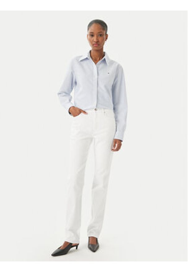 TOMMY HILFIGER - Tommy Hilfiger Koszula WW0WW46111 Niebieski jasny Regular Fit. Kolor: niebieski. Materiał: bawełna