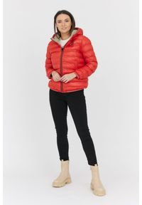 Blauer USA - BLAUER Pomarańczowo-beżowa damska dwustronna kurtka Stella reversible down jacket, Rozmiar L. Kolor: pomarańczowy. Materiał: puch #6