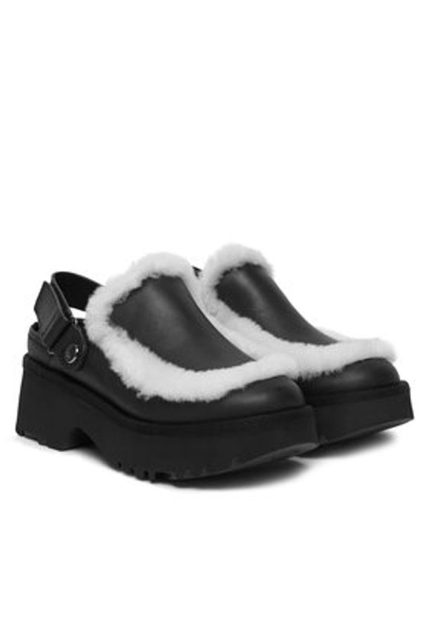 Ugg Klapki W Esmee Leather Clog 1171507 Czarny. Kolor: czarny. Materiał: skóra