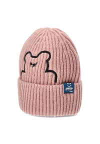 Różowa Ciepła Czapka Damska Moraj. Kolor: różowy. Materiał: jeans. Styl: sportowy, elegancki, casual #5