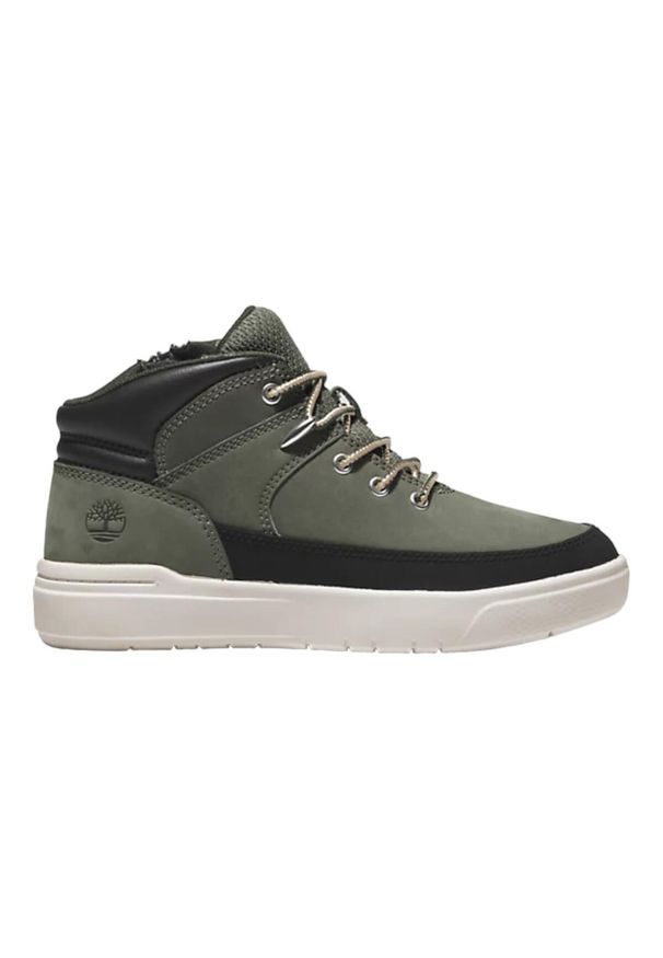 SEBY MID LACE SNEAKER J Timberland. Kolor: zielony. Materiał: syntetyk, materiał, skóra. Sport: turystyka piesza