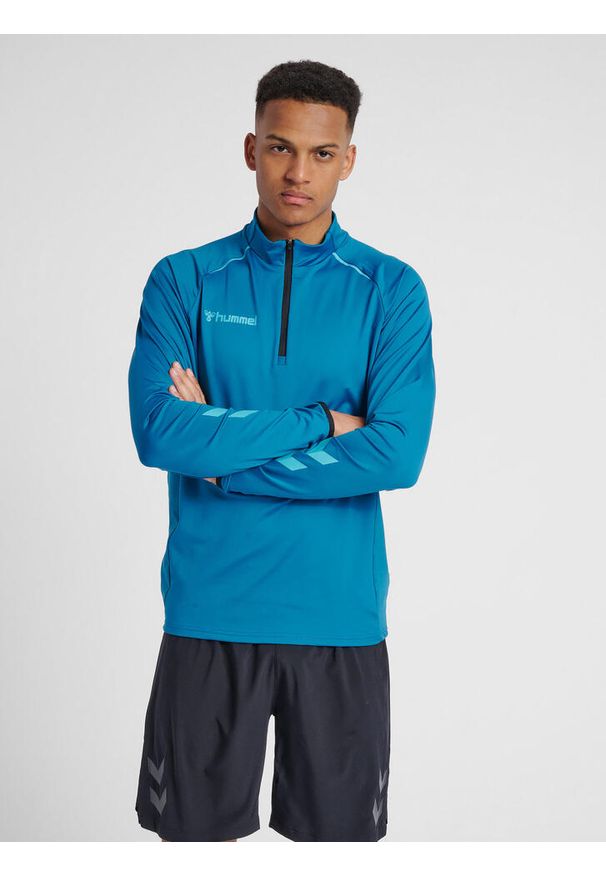 Bluza Hummel Half Zip hmlAUTHENTIC Pro. Kolor: wielokolorowy, turkusowy, niebieski. Sezon: zima, jesień. Sport: fitness