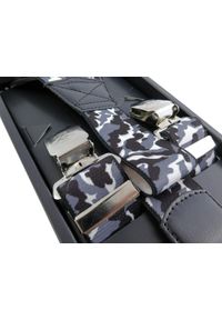 Modini - Szelki męskie - moro/kamuflaż miejski SZ101. Materiał: skóra, guma. Wzór: moro #1