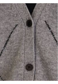 ViCOLO Kardigan 77070F Szary Regular Fit. Kolor: szary. Materiał: wełna #3