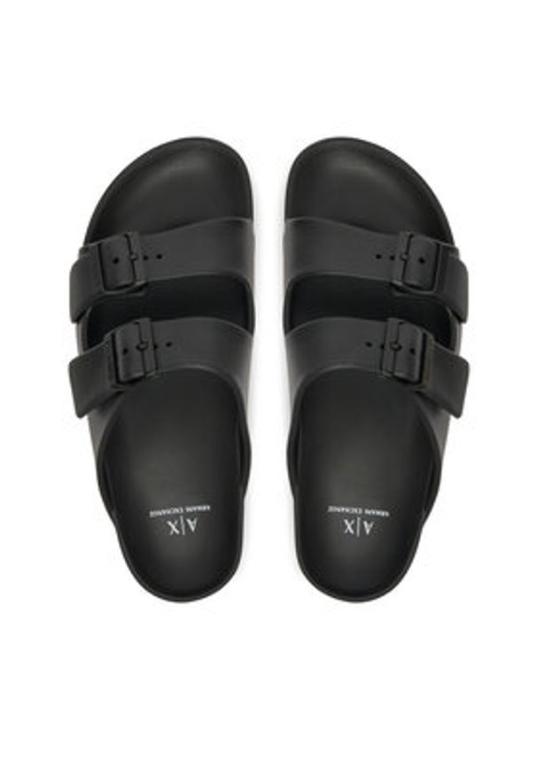 Armani Exchange Klapki XUP015 XV821 00002 Czarny. Kolor: czarny. Materiał: syntetyk