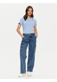 Guess Jeans T-Shirt W4YI10 J1314 Niebieski Regular Fit. Kolor: niebieski. Materiał: bawełna #3