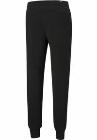 Puma - Męskie spodnie dresowe z logo Essentials PUMA Black. Kolor: czarny. Materiał: dresówka, bawełna
