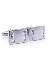 Modini - Prostokątne spinki do mankietów z dwoma wycięciami N78 #1