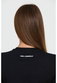 Karl Lagerfeld - KARL LAGERFELD Czarny t-shirt Ikonik 2.0. Kolor: czarny #6
