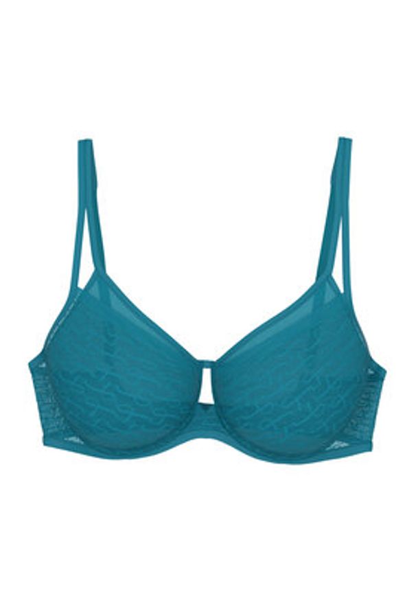Triumph Biustonosz z fiszbiną Signature Sheer 10215906 Niebieski. Kolor: niebieski. Materiał: syntetyk