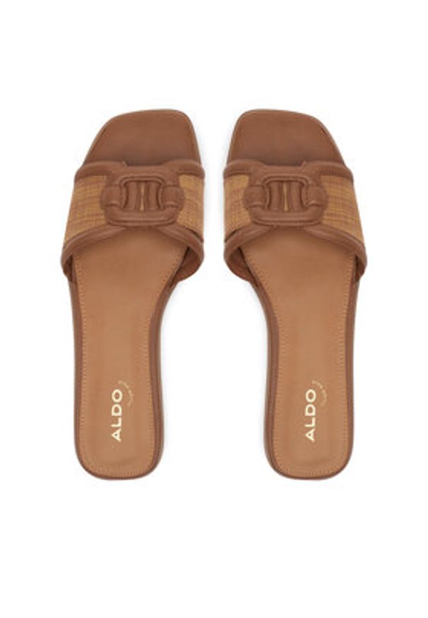 Aldo Klapki Liaudin 13966739 Brązowy. Kolor: brązowy. Materiał: skóra