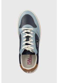 Karl Lagerfeld sneakersy skórzane KREW KL kolor granatowy KL53020. Zapięcie: sznurówki. Kolor: niebieski. Materiał: skóra #3