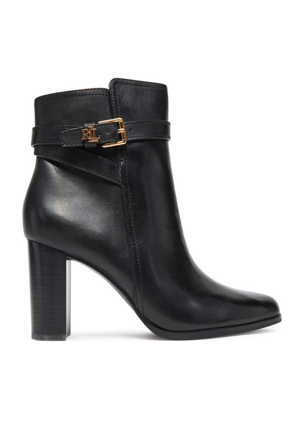 Lauren Ralph Lauren - LAUREN RALPH LAUREN Botki 802974474001 Czarny. Kolor: czarny. Materiał: skóra