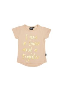 LEONE 1947 APPAREL - Dziewczęcy t-shirt z krótkim rękawem Chic Boxing. Kolor: beżowy. Długość rękawa: krótki rękaw. Długość: krótkie. Sport: joga i pilates