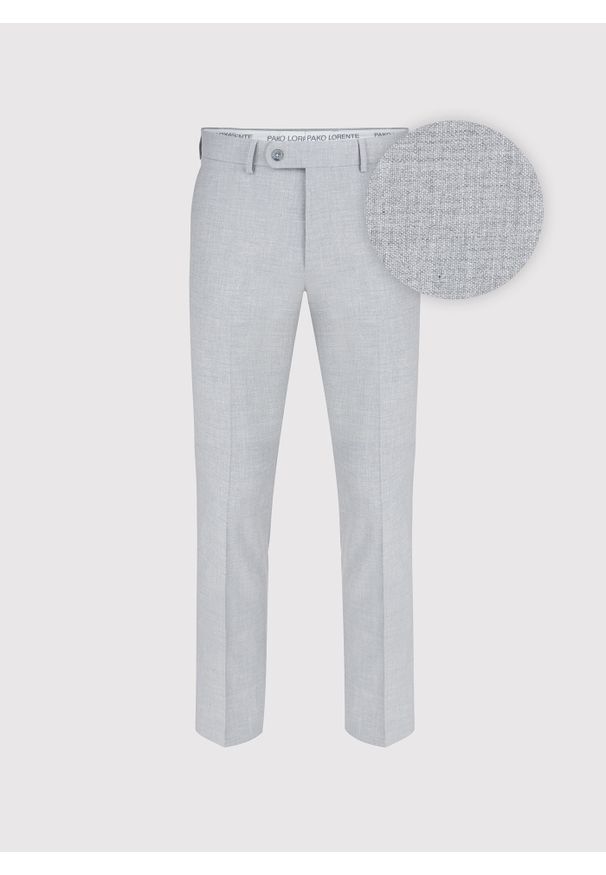 Pako Lorente - Jasnoszare spodnie ganiturowe. Kolor: szary. Materiał: poliester, elastan, wiskoza. Wzór: gładki. Sezon: wiosna, lato