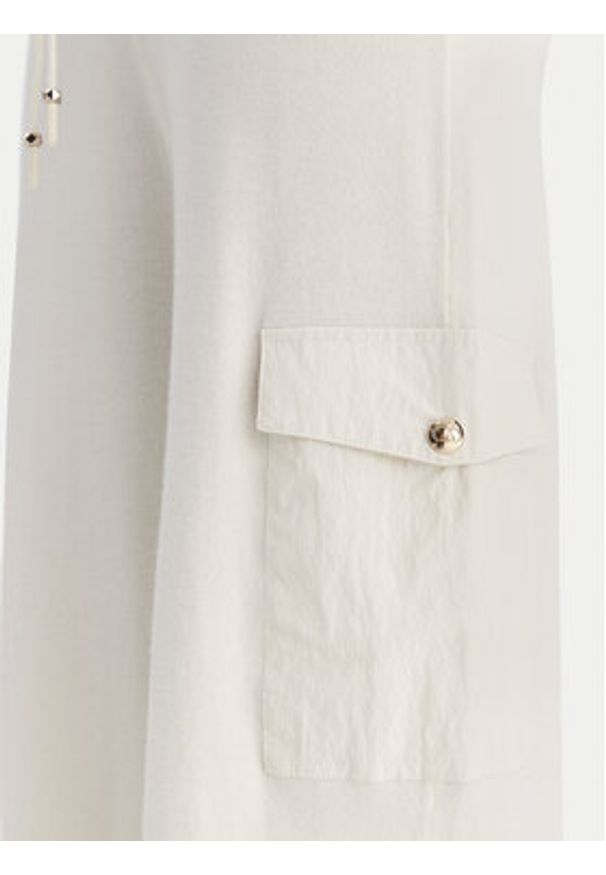 Liu Jo Spodnie materiałowe TF5041 MS75L Écru Regular Fit. Materiał: syntetyk