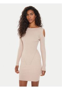 Guess Sukienka dzianinowa Emely W4YK08 Z3FF0 Różowy Regular Fit. Kolor: różowy. Materiał: syntetyk, wiskoza #1