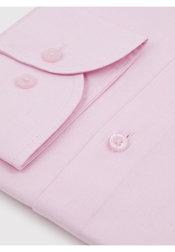 Pako Lorente - PAKO LORENTE – Różowa koszula męska. Kolor: różowy. Materiał: bawełna. Długość rękawa: długi rękaw. Długość: długie. Wzór: gładki