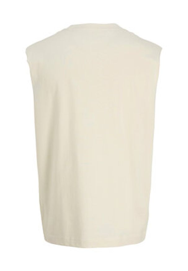 Jack & Jones Tank top Norrebro Emb 12292009 Écru Regular Fit. Kolor: kremowy. Materiał: bawełna