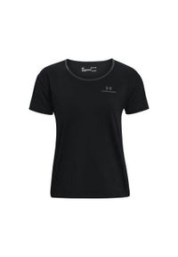 Koszulka treningowa damska Under Armour Rush Energy. Kolor: czarny. Długość rękawa: krótki rękaw. Długość: krótkie. Sport: bieganie