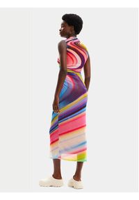 Desigual Sukienka letnia Lupe 24SWVK67 Kolorowy Slim Fit. Materiał: syntetyk. Wzór: kolorowy. Sezon: lato