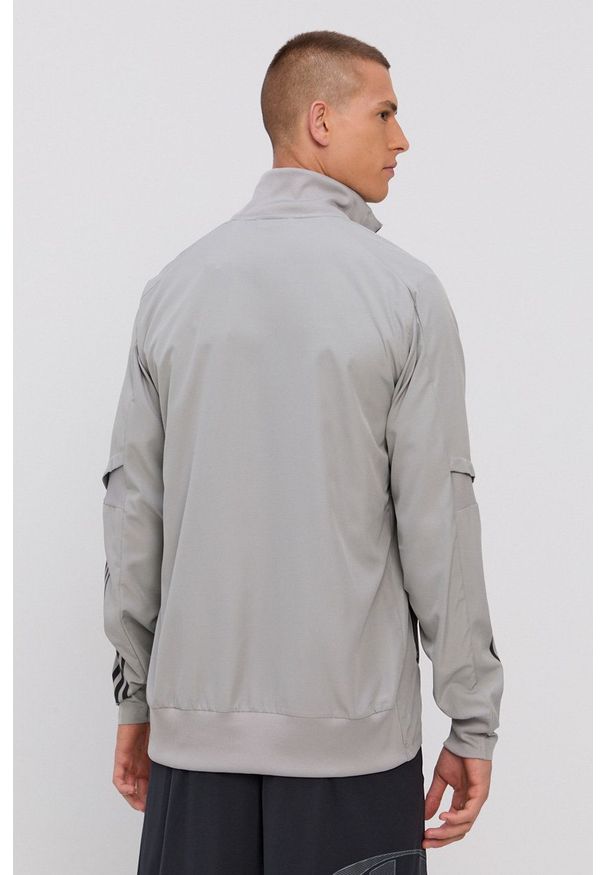 adidas Performance Kurtka ED9250 męska kolor szary przejściowa. Okazja: na co dzień. Kolor: szary. Materiał: tkanina. Styl: casual