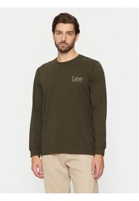 Lee Longsleeve Wobbly 112355592 Zielony Regular Fit. Kolor: zielony. Materiał: bawełna. Długość rękawa: długi rękaw